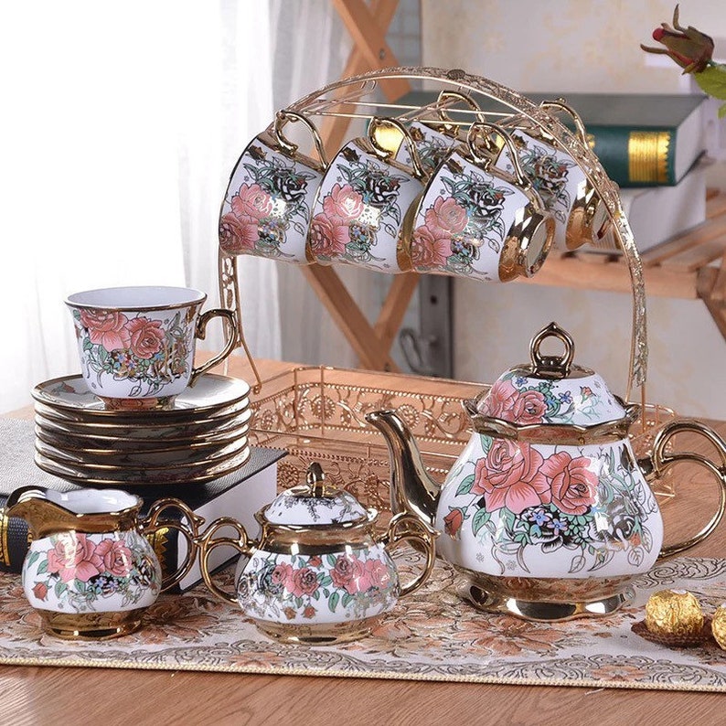 Tea Set with Teapot Teapot Set Tea Lovers Gift Set Gift Etsy