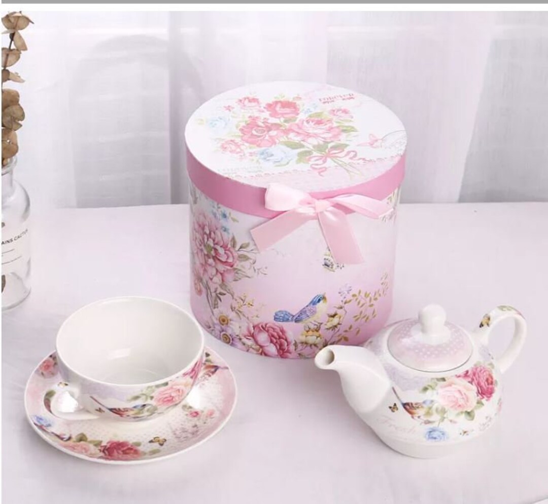 Tea for One Gift Set Wedding Anniversary Gift Teapot Set Etsy