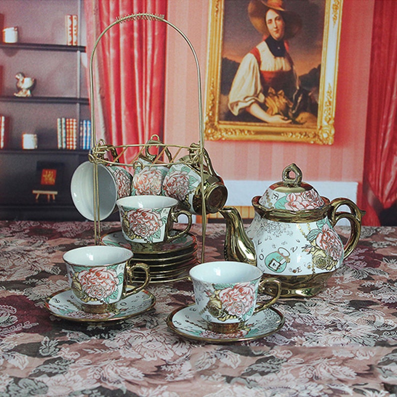 Cottagecore Style Ceramic Tea Set Gift Tea Set Fairy Core Etsy