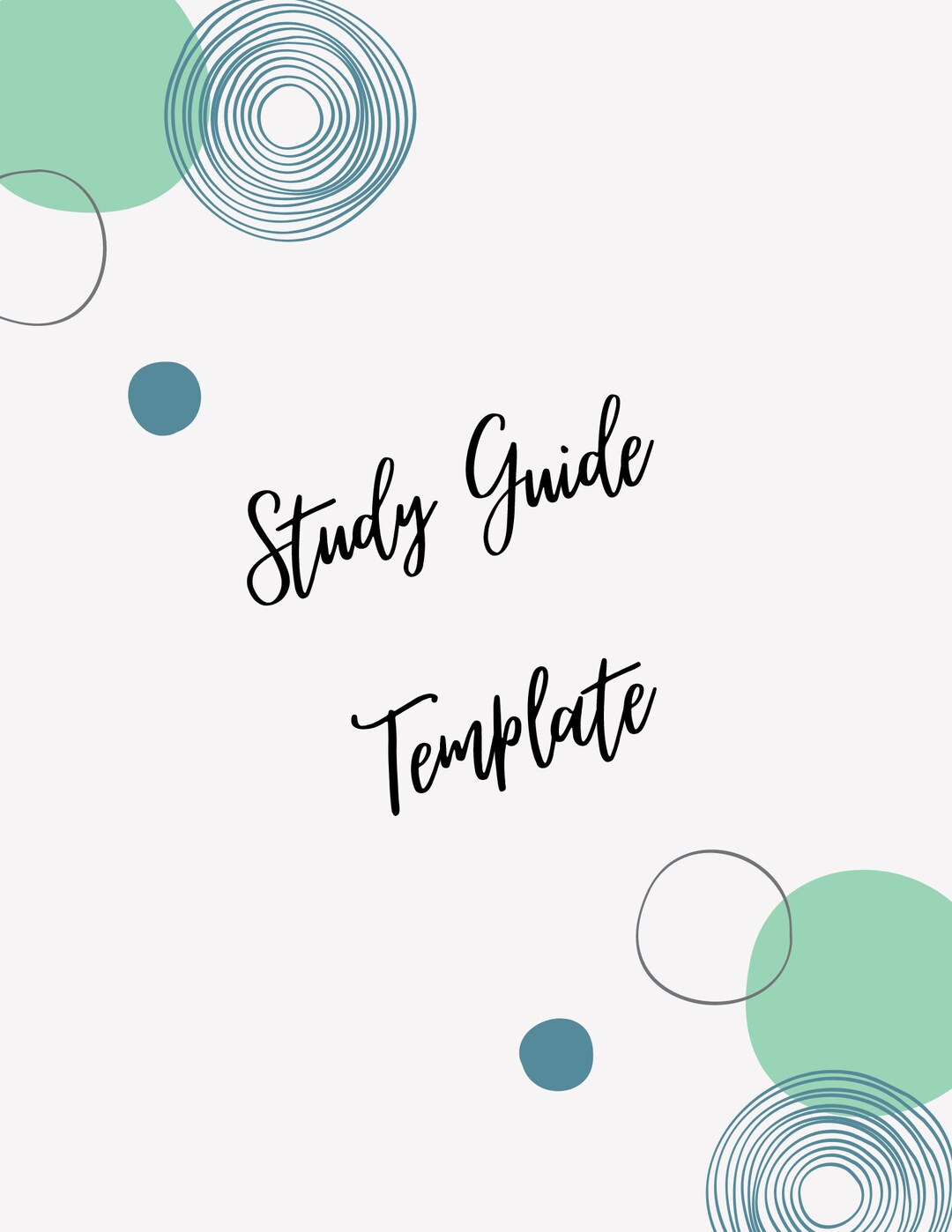 Study Guide Template - Etsy