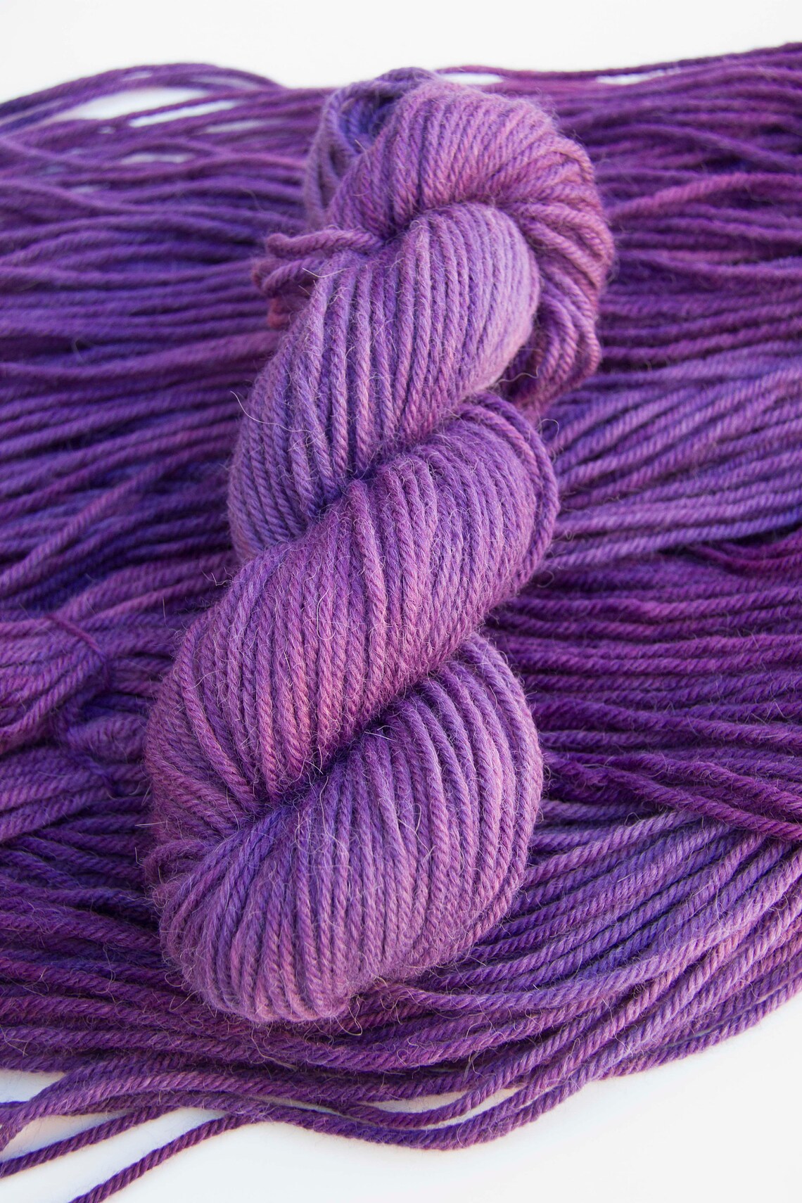 Dark Purple Yarn Purple Hand Dyed Yarn Birthday Gift for Etsy