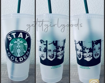 Starbucks Christmas glitter cups Golden Girls Inspired Starbucks Cup Classy Ratchet Golden Girls friend gifts. Savage Bougie
