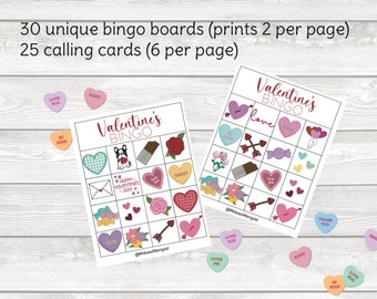 Valentine’s Day Bingo // Instant Download Printable // Classroom Game