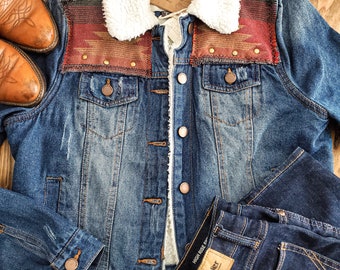 aztec jeans denim jacket