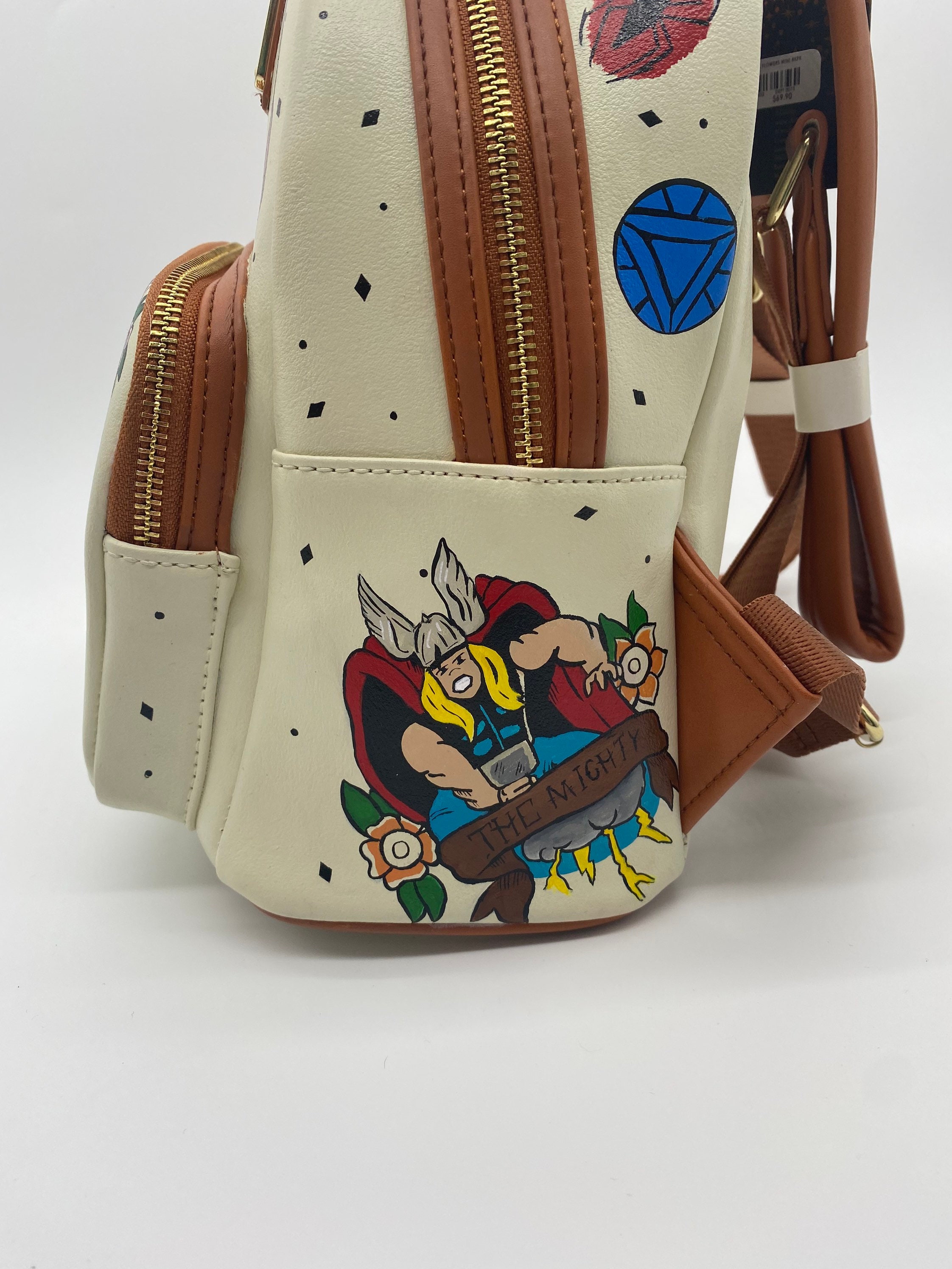 Custom Painted Marvel Mini Backpack 
