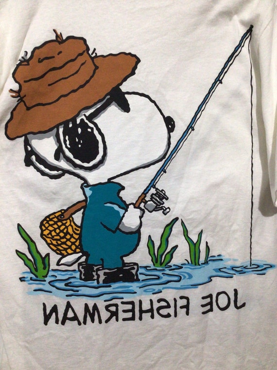 Vintage Fisherman Joe, Snoopy Shirt. Changes, Reverse, USA, Great