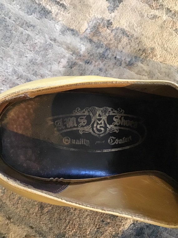 Vintage Men’s leather dance shoes. Crescent taps … - image 7