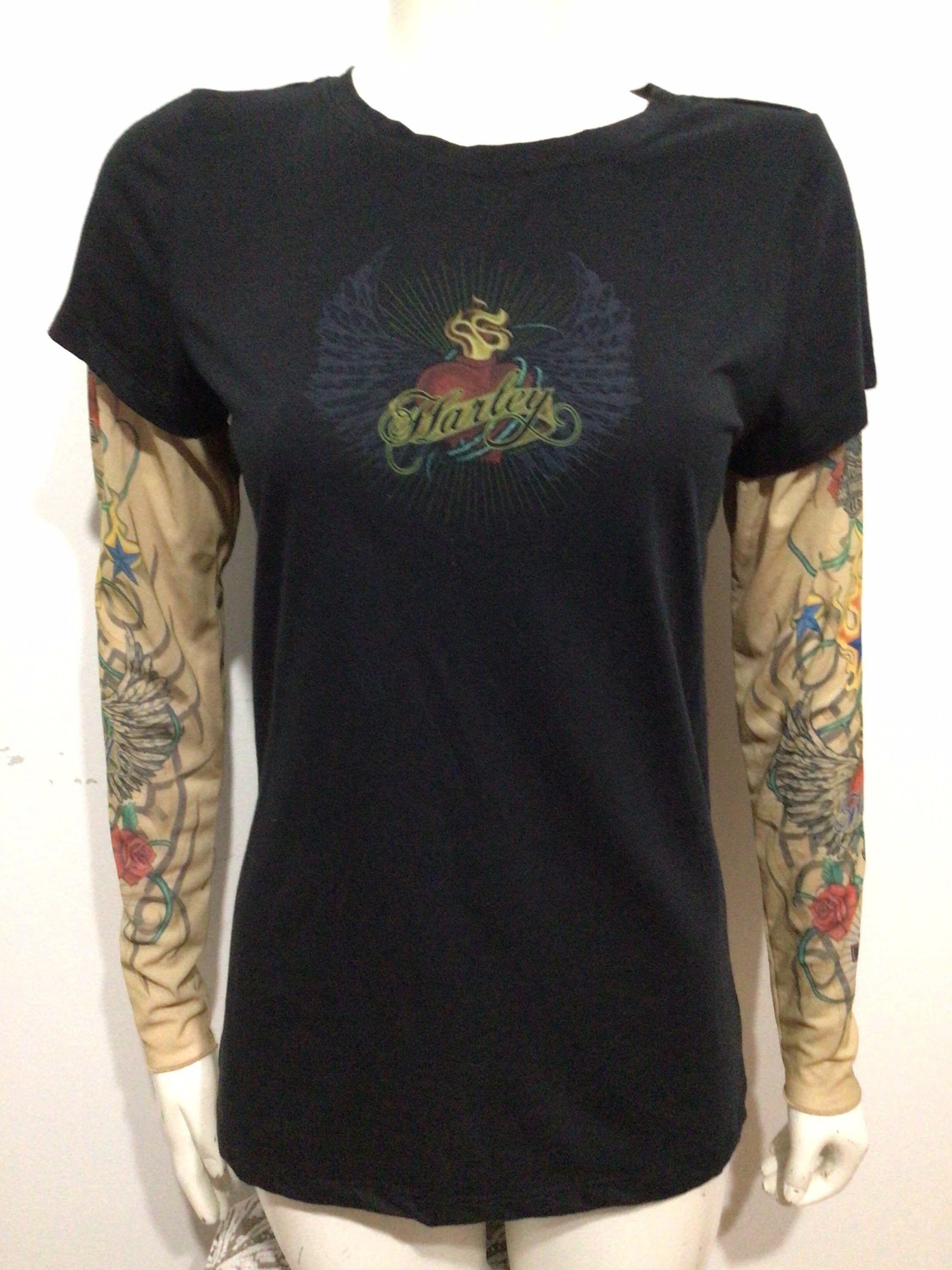 HarleyDavidson  Tops  Harley Davidson Tattoo Sleeve Shirt  Poshmark