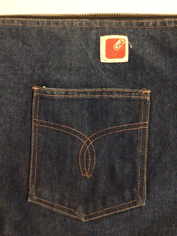 Rare Vintage GWG denim, jean bag. Metal zipper. C… - image 2