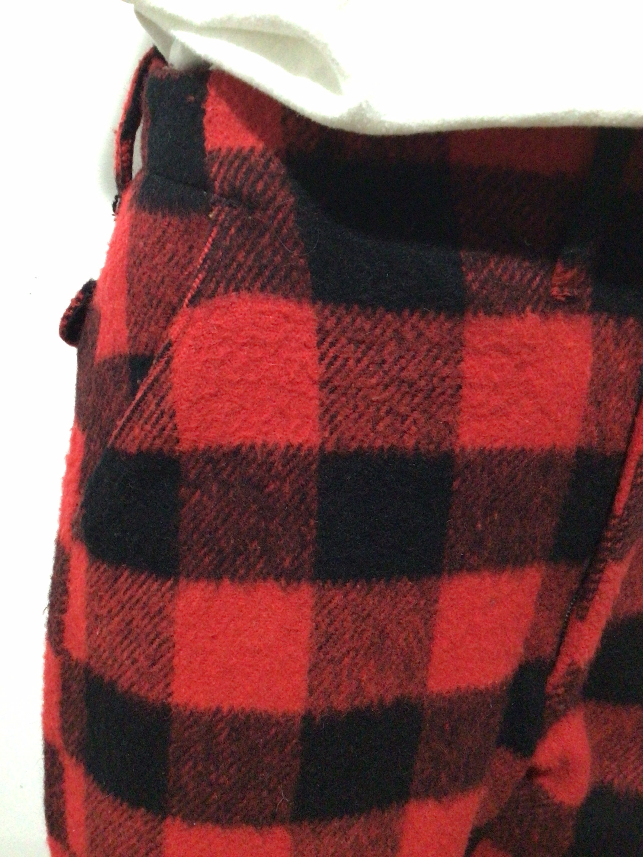 Rare Vintage Thick Lined Wool Hunting Pants. Thermo King. Red Black