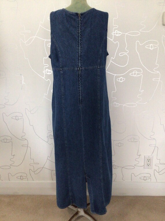 Woolrich maxi jean dress. Metal zipper, back slit… - image 4