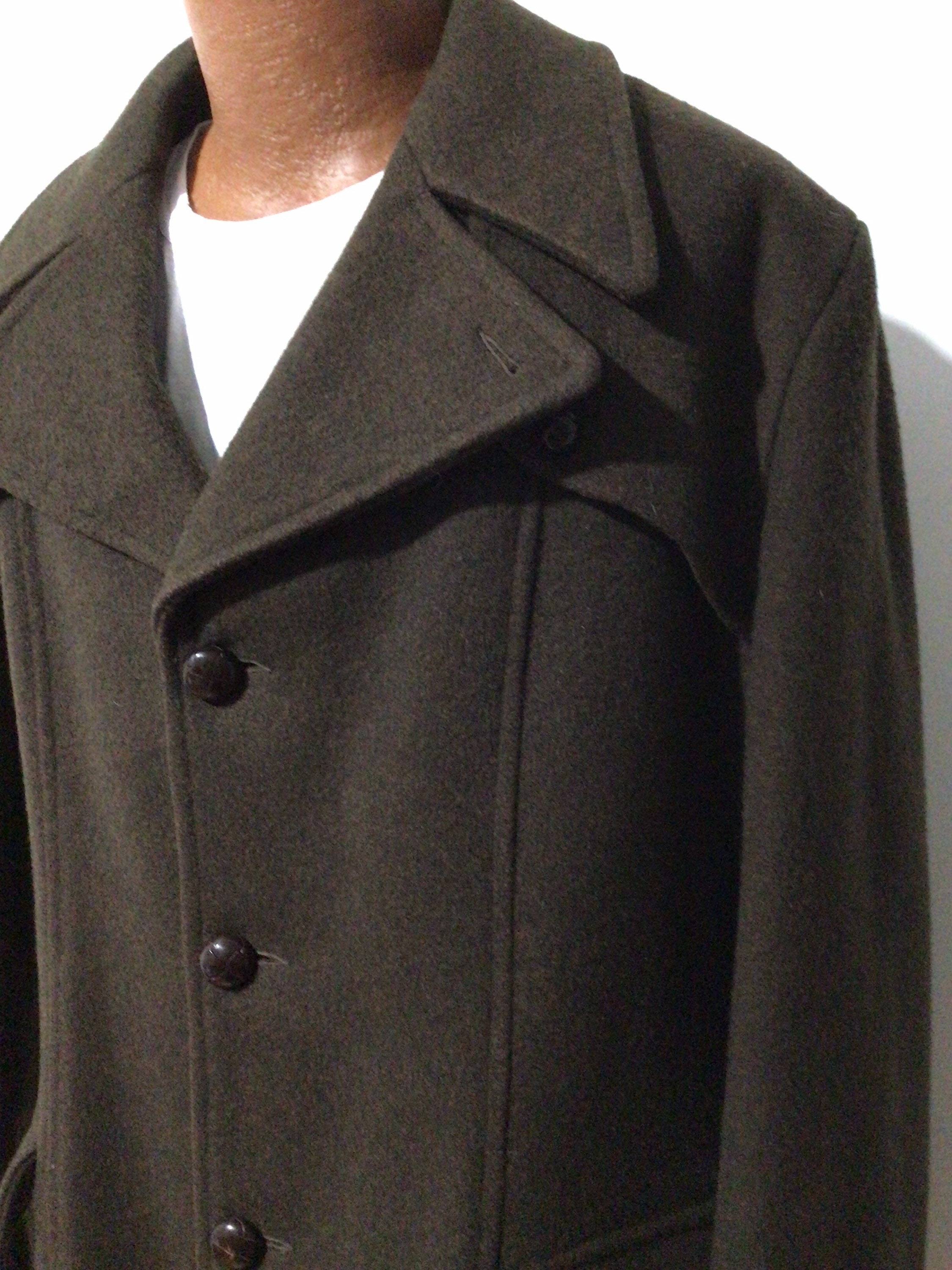 Vintage 60s Brown Mens Wool Car Coat Jacket. Check Lining Etsy