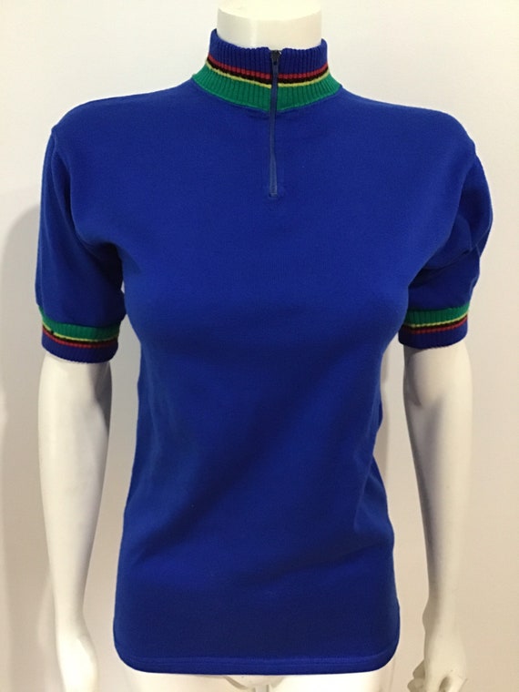 60s Vintage Alex Sport Cycle Bike knit jersey or s