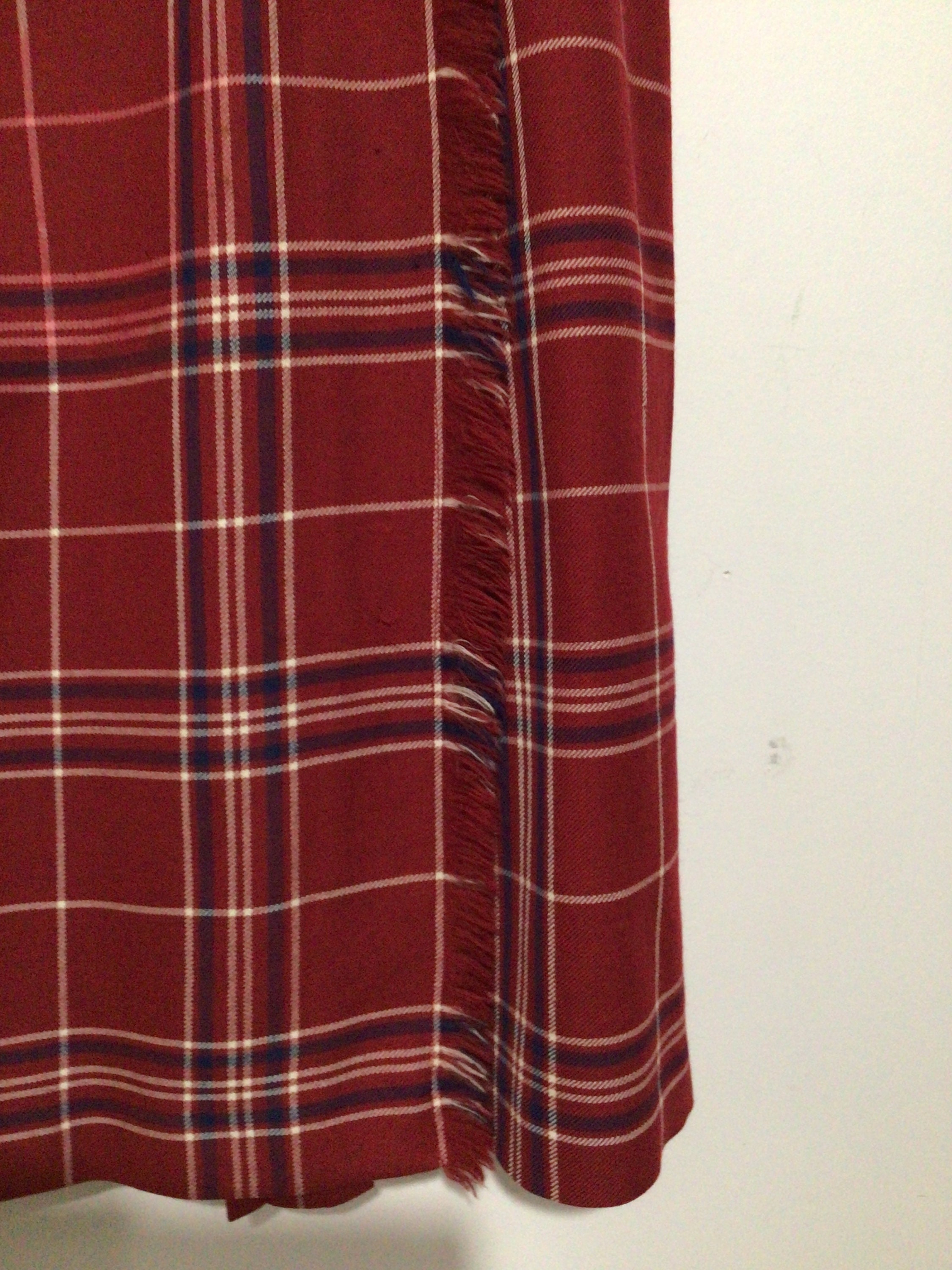 Viper London Women’s 16.5 Inch Tartan Wrap Kilt Skirt – Purple Plaid Mini Skirt With Buckle Straps – Size 12