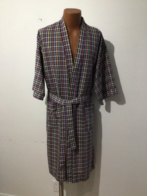 Vintage man’s wraparound robe, housecoat, Serge S… - image 1