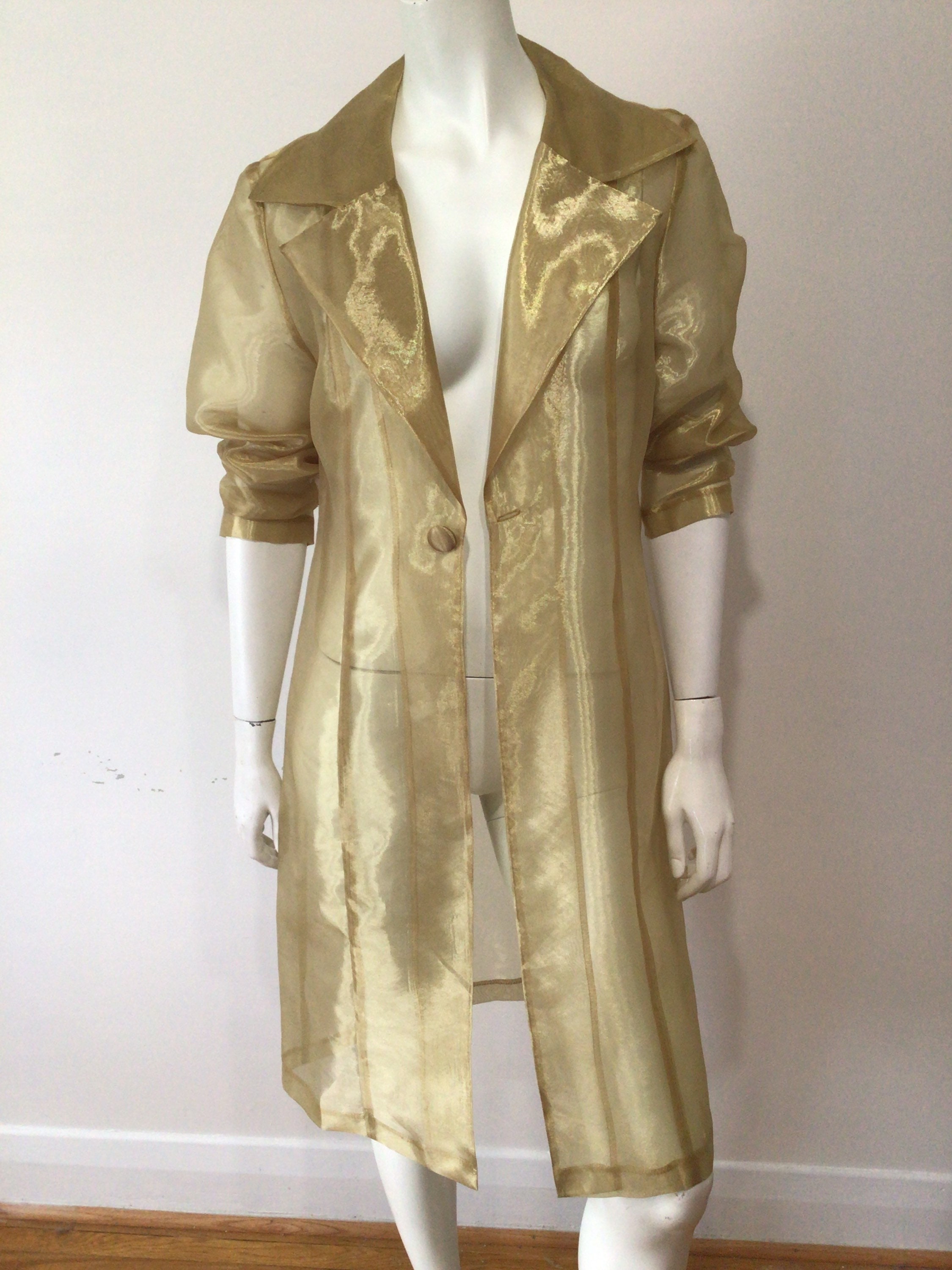 sheer gold jacket