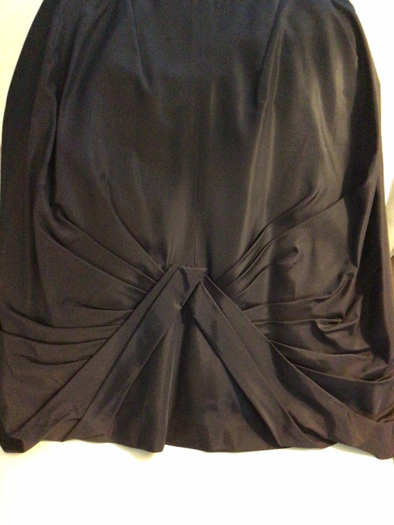 Vintage 40s Black taffeta cocktail party dress. S… - image 6