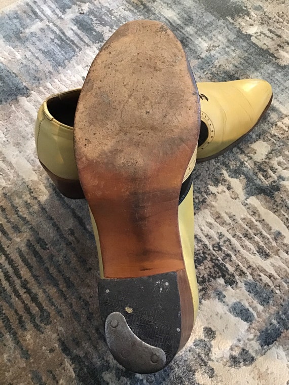 Vintage Men’s leather dance shoes. Crescent taps … - image 5