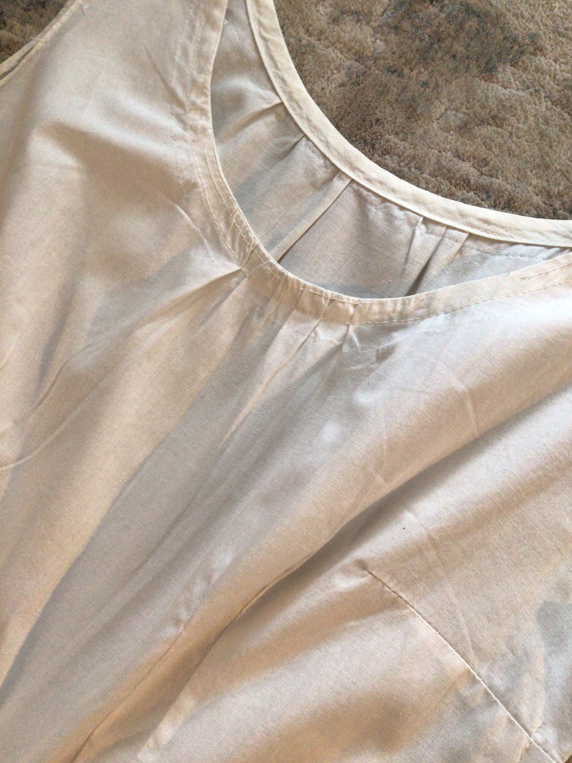 Vintage cotton full slip for under dress. Sleeveless hook and Etsy