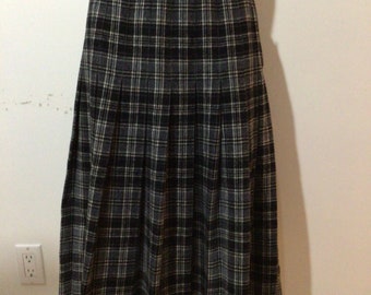 Vintage Pendleton wool kilt / skirt Drummond Grey Tartan