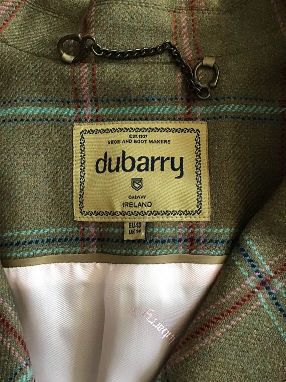 dubarry Ireland wool plaid pink trim lined blazer… - image 6