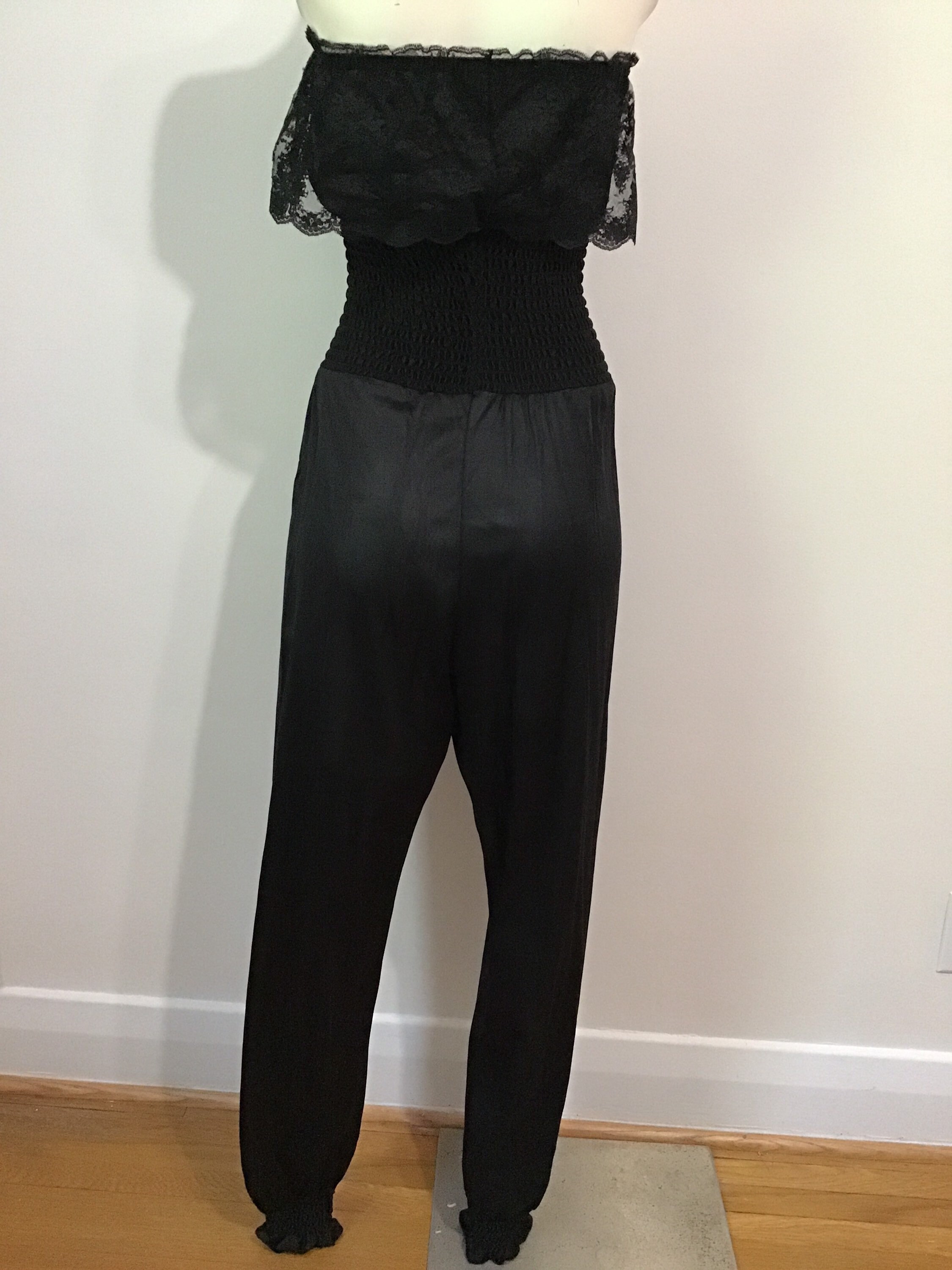 Sexy Vintage Black 1 Pc. Lingerie Sleeveless Pant Suit - Etsy