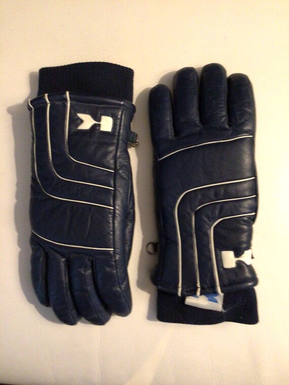 Ladies navy on sale ski gloves