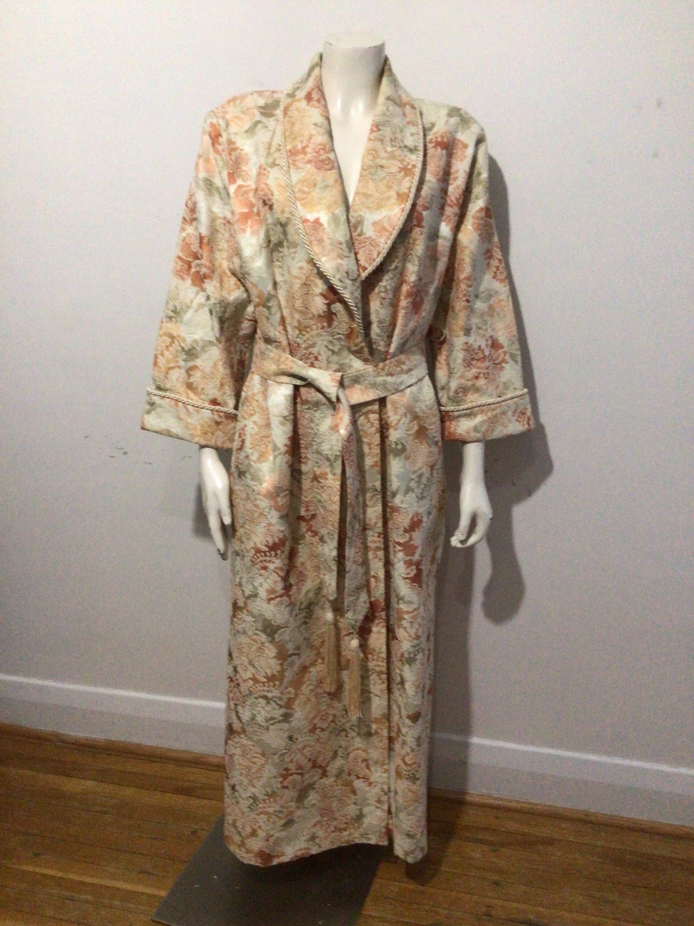 Floral Silk Robe Etsy Canada