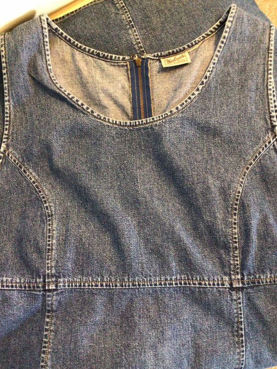 Woolrich maxi jean dress. Metal zipper, back slit… - image 9