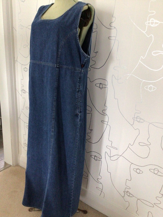 Woolrich maxi jean dress. Metal zipper, back slit… - image 3