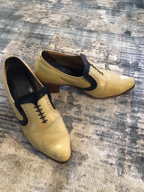 Vintage Men’s leather dance shoes. Crescent taps … - image 10