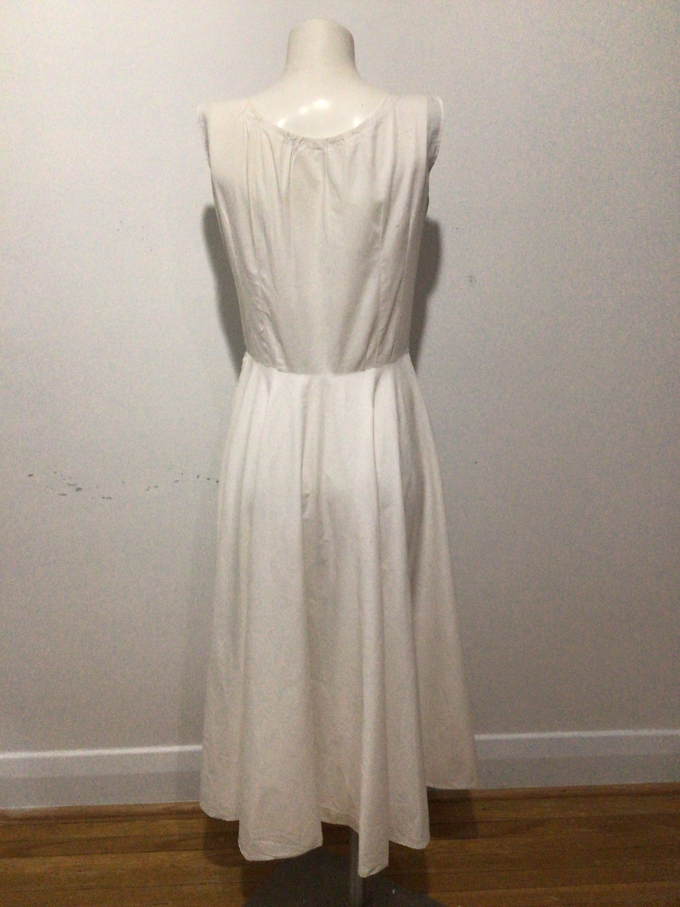 Vintage cotton full slip for under dress. Sleeveless hook and Etsy