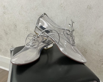 Marc Jacob’s Runway Transparent Clear Oxfords Shoes 36 1/2