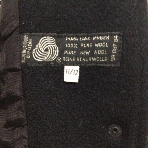 Shops Vintage woman’s wool, black cream check bomber jacket. Double breasted snaps.