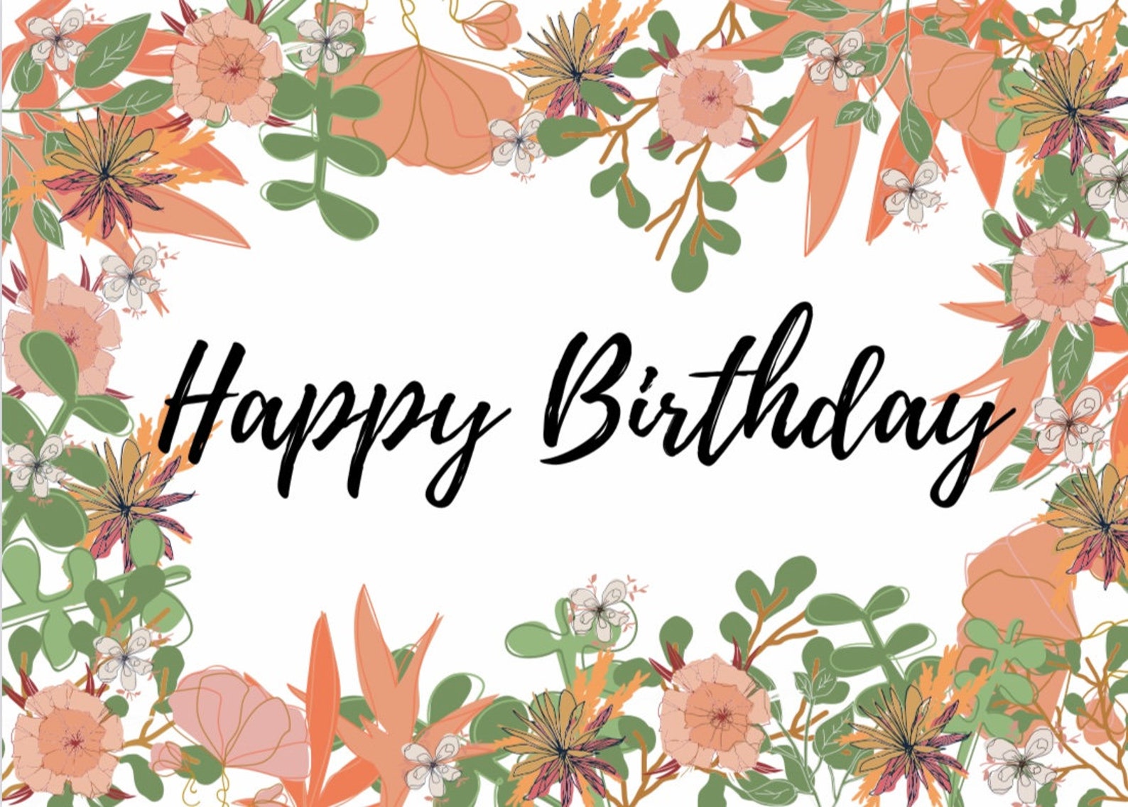 Happy Birthday Card Editable on Canva | Etsy