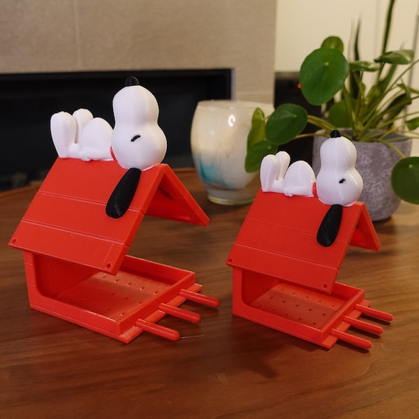 Snoopy Bird Feeder - Red Dog House 3D Printed BirdFeeder