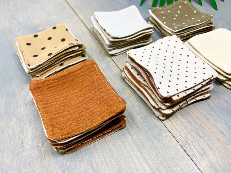 12 Reusable Cotton Muslin Flannel Facial Rounds Soft Etsy