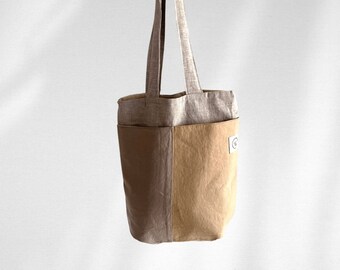 Linen tote bag, tote bag, linen tote bag, linen shoulder bag, shopping bag, eco reusable bag, market bag, zero waste gift idea