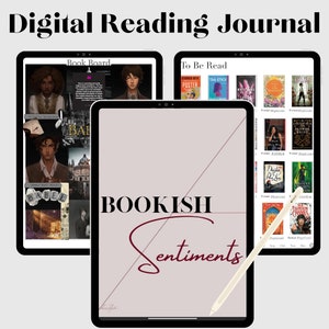 Mini recensione: diario di lettura digitale, recensione di libri Goodnotes, registro di lettura, book tracker, agenda digitale di lettura, scaffale. Sentimento libresco