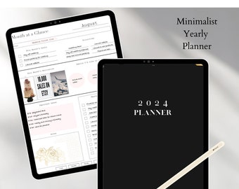 Undated Digital Planner fully hyperlinked Monthly, Weekly, and Daily layouts | GoodNotes Planner | IPad Planner | Scheduling Planning