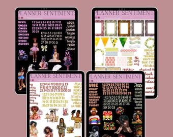 2026 April-June Bookish Digital Sticker Bundle: Monthly Spreads (Digital Download)