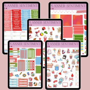 Naklejki Summer Planner: wstępnie przycięte naklejki Goodnotes (do pobrania cyfrowego)