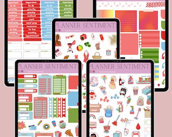 Summer Planner Stickers: Precropped Goodnotes Stickers (Digital Download)
