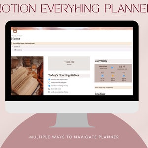 Minimalist Notion Planner Template: Digital Life Planner (PDF)