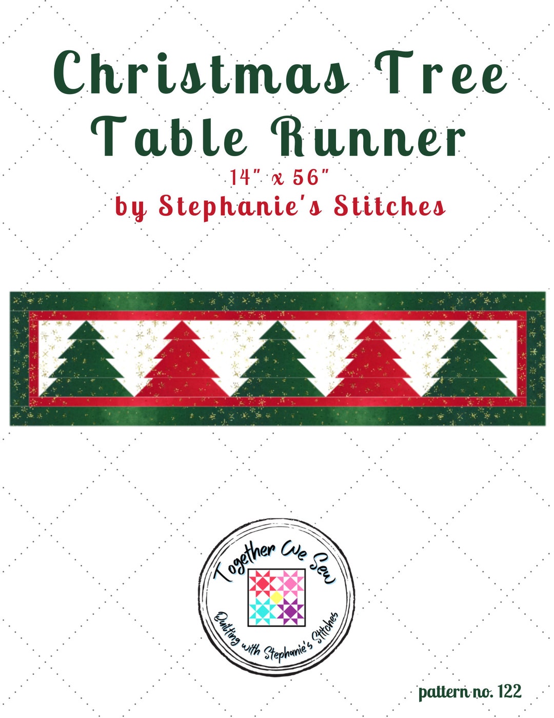 Christmas Tree Table Runner ***PDF Pattern Only (must Be Downloaded ...
