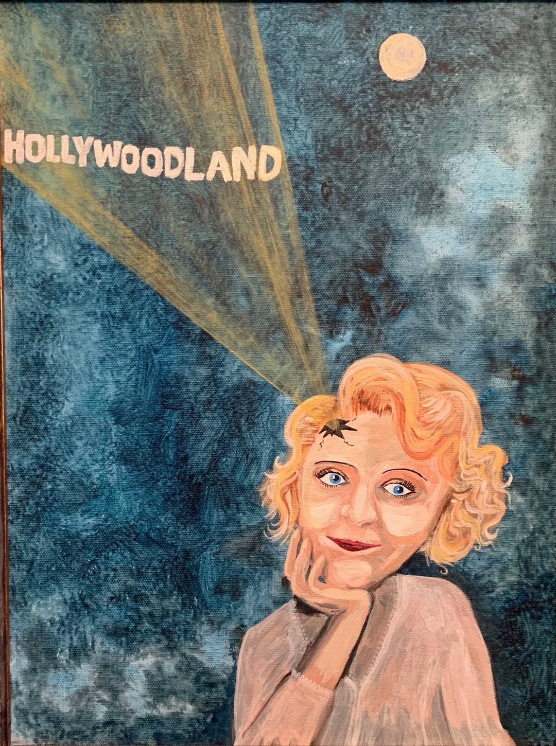 Peg Entwistle Hollywoodland Hollywood Sign Portrait Etsy