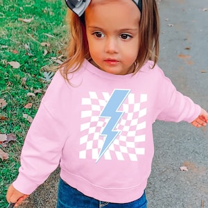 Lightning Bolt Toddler Sweatshirt Lightning Sweatshirt Toddler Shirt Bolt Sweatshirt Preppy Toddler Girl Clothes Lightning Toddler Crewneck