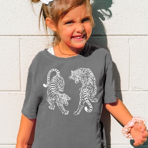 Kids Comfort Colors® Tshirt Vintage Tiger Shirt Trendy Kids Clothes Preppy Kids Clothes Boho Kids Clothes