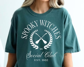 Spooky Witches Social Club Shirt Halloween Social Club Shirt Spooky Social Club Salem Shirt 1692 Holloween Salem University Comfort Colors®