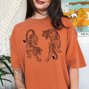 Vintage Tiger Shirt Comfort Colors® Tshirt Tiger Graphic Tee Year of the Tiger Hippie Clothes Trendy Clothes Indie Clothes Aesthetic Clothes